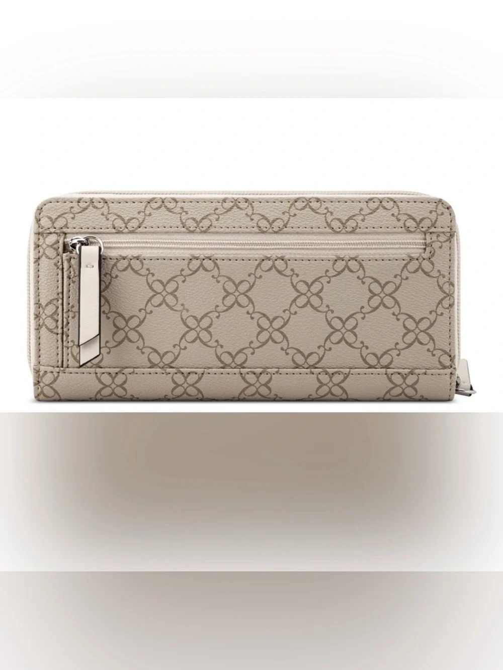 Nine West Neutral Logo-Print Zip Wallet